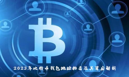 2023年比特币钱包地址排名及其背后解析